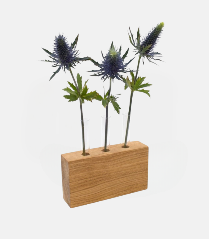 Brown Wooden Flower Vase